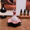 Olla de Aceite Esencial para Spa Tailandés Salón de Belleza Cerámica Hoja Botella de Aceite Esencial Aromaterapia Mezcla Dispensación Bandeja de Spa Set