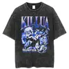 Transfronteriza Lavable230g Camiseta Lavable de Anime Estampado Retro Múltiples Patrones Venta Directa de Fábrica