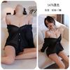 Noche larga lencería sexy sexy uniforme transparente seductor gasa hombros descubiertos camisa tirantes camisón para mujer 1476