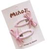 Pinza para el pelo con lazo de tela estilo coreano en colores dulces para niños, pinza versátil para el flequillo de niña, goma para el pelo, accesorio para el pelo