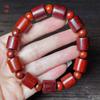 Pau-rosa da Zâmbia Contas de barril 12mm Contas espaçadoras Pulseira Sândalo-vermelho Sangue Estilo étnico chinês simples Lembrancinha de viagem
