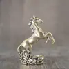 Figuras Criativas de Raposa, Bode e Gato em Latão Puro para Decoração de Mesa de Sala de Estar em Casa Artesanato Pequeno em Latão
