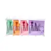 Lmltop Set de 7 Botellas de Viaje 50ml Botella Dosificadora de Cosméticos Botella con Atomizador Botella de Presión Caja para Crema Sy760