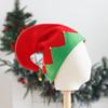 Nuevo gorro de elfo navideño, gorro estilo elfo navideño, gorro rojo y verde, gorro de lana con campana, gorro para fiestas navideñas.