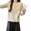 1*1 De Rong2026 Nueva Camiseta de Manga Larga con Adorno de Encaje para Mujer Otoño e Invierno con Forro Polar Camiseta Base Superior