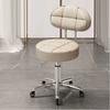 Taburete de Salón de Belleza con Polea Giratorio Elevable Taburete Grande de Trabajo Arte de Uñas Taburete Redondo Silla Giratoria de Barbería Especial para Salón de Peluquería