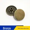 Botões de Pressão de Metal Atacado de Fábrica, Botões Ocultos para Jaquetas, Acessórios para Vestuário, Fechos de Pressão Coloridos Pintados