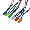 Diodo emisor de luz superbrillante de 5 MM 3V5V6V9V12V con cable cuenta de lámpara LED modelo decoración modificación luz indicadora