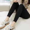 Leggings com Textura para Roupa Exterior Feminina Plus Size Modelador Outono e Inverno Fino Gordo mm Leggings Cintura Alta Calças Nove Pontos Cinza