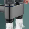 Distribuidor de Água de Plástico Saída Única Entrada Dupla Válvula Angular de Três Vias Interruptor de Controle Duplo Um-Para-Dois Um-Para-Dois Interruptor de Uso Duplo para Vaso Sanitário