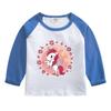 Camiseta de manga larga para niña, camisa interior, 2023, primavera y otoño, nueva, ropa para niños pequeños y medianos, algodón, delgada, camisa interior, comercio exterior, venta al por mayor
