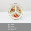 Plato Lindo de Tres Compartimentos para Niños, Plato de Cena Cartoon Creativo para el Hogar, Plato Dividido para Comer Bebés, Vajilla Infantil de Regalo