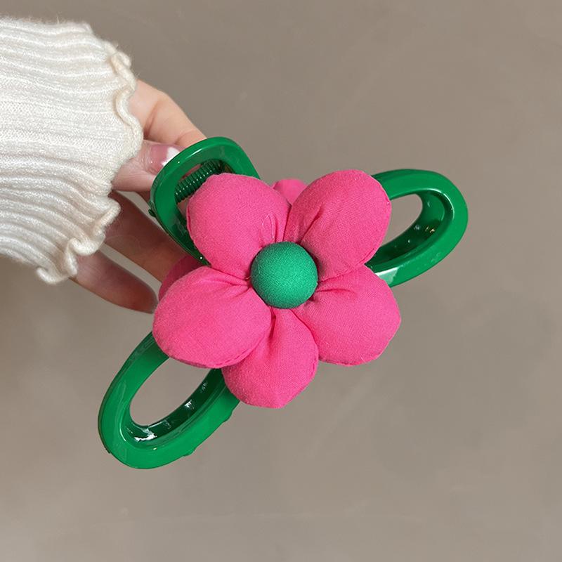 SKU-01-玫红小花_绿大抓夹 FJ1933001.jpg