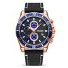 Reloj de hombre megir timing esfera grande calendario cuero deportivo cuarzo reloj de hombre 2132