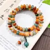 Pulseira de Contas de Ábaco de Dunhuang com Sementes de Bodhi Pulseira de Contas de Oração de Círculo Duplo para Mulheres Atacado Dunhuang Transfronteiriço