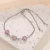 Pulsera de Diamantes de Imitación y Circonita con Brillo Flash de Lujo Ligero Transfronteriza para Mujer, Pulsera Versátil Exquisita de Gama Alta, Pulsera Ajustable Extraíble