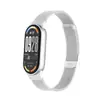 Adequado para Pulseira de Relógio Xiaomi Mi Band 10 Aço Inoxidável Milanês Tecido Fivela Xiaomi 9/8 Pulseira de Relógio Smart Bracelet