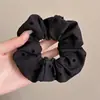 Scrunchie doce floral estilo floresta para mulheres, elástico de cabelo grande suave e sofisticado estilo coreano, acessório de cabelo do Instagram