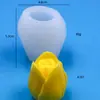 Vela Rosa Dia dos Namorados Molde de Silicone Molde de Cubo de Gelo Rosa DIY Molde de Gesso Rosa