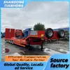 Fabricante Personaliza Plataforma Baja de Estilo Europeo con Puente Neumático y Dirección Seguimiento y Remolque Ensanchado para Exportación y Venta