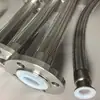 Fabricante de Tuberías Metálicas Flexibles con Revestimiento de PTFE, Tuberías Corrugadas Tipo Brida de Acero Inoxidable, Resistentes a Ácidos y Álcalis, Resistentes a Altas Temperaturas, Conexiones Suaves