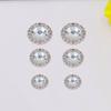 Corrente de Garra Pérola Disco Redondo Broca Fivela Strass Olho de Gato Conjunto de Diamante Vidro Diamante Prata diy Acessórios de Cabelo Acessórios de Metal
