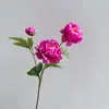 3 Cabezas de Flores Artificiales de Peonía de Alta Gama, Decoraciones para Sala de Estar, Ramos, Flores de Peonía Nuevas Estilo Chino, Flores Artificiales