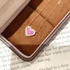 2026 Nuevo Collar Colgante Corazón Rojo Vino Totalmente Diamantado Más Vendido para Mujer, Diseño Exquisito y Versátil