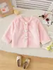 Abrigo de Peluche Rosa para Bebé con Lindos Botones de Corazón, Cárdigan de Piel Sintética de Conejo para Niñas, Ropa de Abrigo Cálida para Niños Pequeños, Ropa para Niños