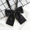 Cinza Carbono Escuro Gravata de Estudante Amarrada à Mão Gravata Borboleta para Uniforme de Estudante Estilo Universitário JK Japonês Camisa Sem Gravata Tendência Feminina