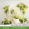 Paisaje de cañas ventana de otoño arreglo de flores artificiales decoración soporte de madera de cuerno de vaca boda escena de flores artificiales paisaje flor