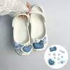 Accesorios para zapatos tipo ballet perforados DIY, accesorios de perlas y pedrería, hebillas de zapato desmontables de alta gama y decoraciones para la superficie del zapato
