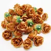 Brotecitos de Té de Rosa Pequeños, Decoraciones de Pared de Flores para Bodas, Cortina de Cuentas DIY Cabezas de Flores Artificiales
