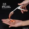 Faca de fio de camarão de aço inoxidável, clipe de fio de camarão, utensílios de cozinha doméstica, faca para remover fio de camarão, ferramenta para abrir casca de camarão, ferramenta para abrir dorso de camarão