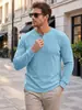 Camisa Henley para hombre pesada transfronteriza europea y americana de AliExpress, sudadera de manga larga informal holgada de talla grande con textura elástica estilo americano