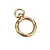 Ventas Directas de Fábrica Accesorios de Joyería DIY con Anillo Redondo Pequeño Giratorio Anillo de Resorte Llavero Aleación de Zinc Dorado Hebilla para Bolsa
