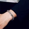 La misma pulsera plata europea y americana acero de titanio cadena emperador cadena quilla hombre cadena trasera personalidad dominante