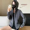 Chamarra Cardigan Deportiva con Capucha y Cierre H268 para Mujer, Nuevo Estilo Otoño e Invierno, Forro Polar y Engrosada, Sudadera Casual de Manga Larga para Exteriores