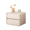 Mesa de cabeceira estilo creme, simples, moderna, para quarto, sem instalação, pequena, mesa de cabeceira, madeira maciça de alta qualidade, armário de armazenamento simples