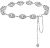 Cadena de Cintura para Mujer Decorativa Fina Versátil para Vestidos Metal Cabeza de Toro Conectada Moda Pequeño Cinturón de Cuero Cinturón para Falda