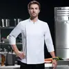 Roupa de Trabalho para Chef Estilo Stretch Outono e Inverno Manga Longa Hotel Restaurante Ocidental Cozinha dos Fundos Roupa de Trabalho para Confeiteiro para Homens