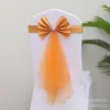 Decoración de Respaldo de Silla con Lazo de Boda Elástico Sin Nudo, Correa Decorativa de Atar para Cubierta de Silla de Cinta de Malla para Banquetes de Hotel