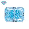 Huagang Gem 9A Chanfro Retangular Corte de Flor de Gelo Cor Branca Diamante de Alto Carbono Pequeno Octogonal Zircon CZ Anéis de Pedra Nua