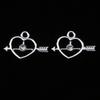Ventas Directas de Fábrica Punto Diamante Corazón Serie Perforación de Corazón Joyería DIY Accesorios de Aleación Llavero Regalo