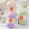Hecho a mano No. 4 Bolas de Hilo Retorcido de Algodón Peinado Leche Medio Grueso Paquete de Materiales para Juguete de Peluche DIY Cojín