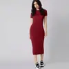 En Stock Moda Femenina Nueva Europea y Americana Transfronteriza Amazon Aliexpress Vestido Bodycon Sexy Ajustado