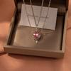 Novo Conjunto de Pingentes de Casal Criativo Uma Flecha Através do Coração Adaga do Amor Diamante Corrente para Clavícula Presente de Dia dos Namorados Colar