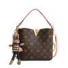 Bolso Vintage Transfronterizo para Mujer, Nuevo Bolso Cubo Estampado Versátil para Mujeres de Mediana Edad, Bolso Cruzado de Lujo Ligero