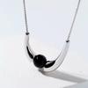 Collar Único de Ágata Negra Estilo Zhang Yue'Er con un Ambiente Fresco y Minimalista, Cadena de Suéter de Moda de Alta Gama para Mujer
