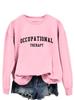 Terapia ocupacional Amazon suéter de moda transfronterizo para mujer primavera y verano Nuevo top holgado con letras